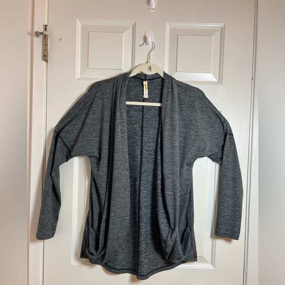 Lucy‎ Slouchy Open Front Long Sleeve Athletic Cardigan Sweater Women's Size M - Picture 1 of 7